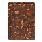 End grain teak wood cutting board 17 x 12 x 1 inch
