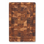 End grain teak wood cutting board 12 x 8 x 1 inch