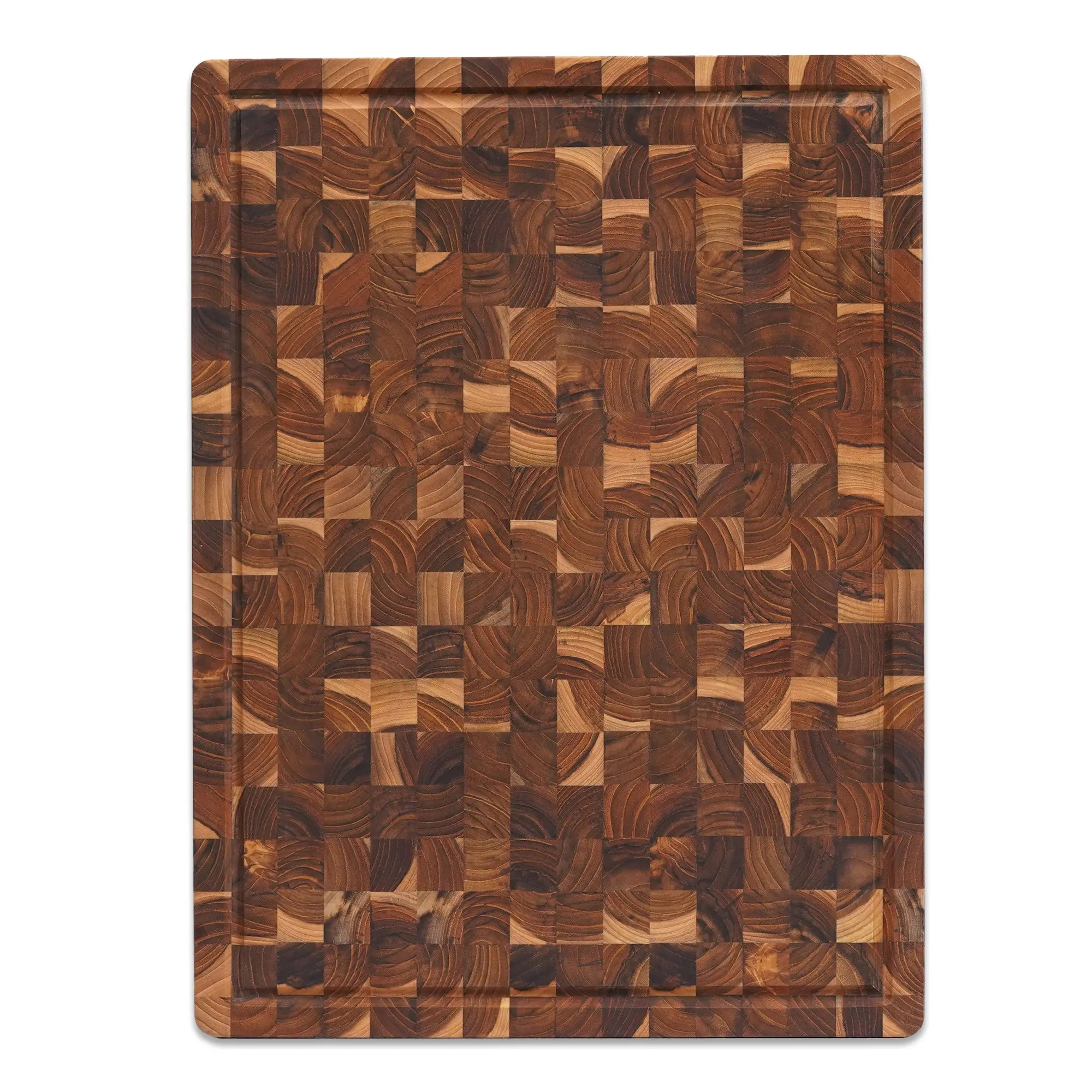 End grain teak wood butcher block 20 x 15 x 1.5 inches