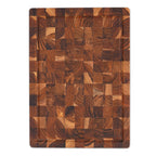 End grain teak wood cutting board 14 x 10 x 1 inch
