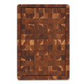 End grain teak wood cutting board 16 x 11 x 1 inch