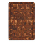 End grain teak wood cutting board 16 x 11 x 1 inch
