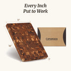 Medium teak wood cutting board for everyday kitchen preparation