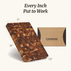 1.5 inch thick teak cutting board for meat and kitchen preparation