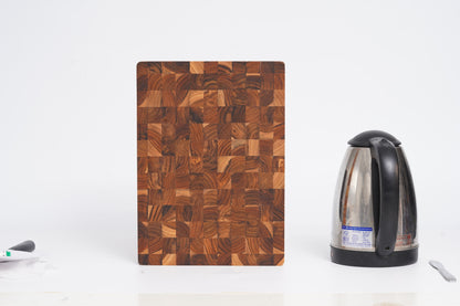 12x8x1 Inch End Grain Teak Wood Cutting Board
